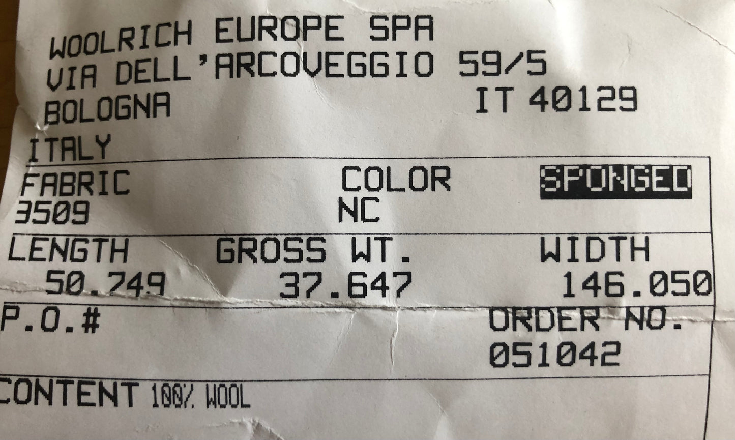 Black Wool Fabric 100% Wool