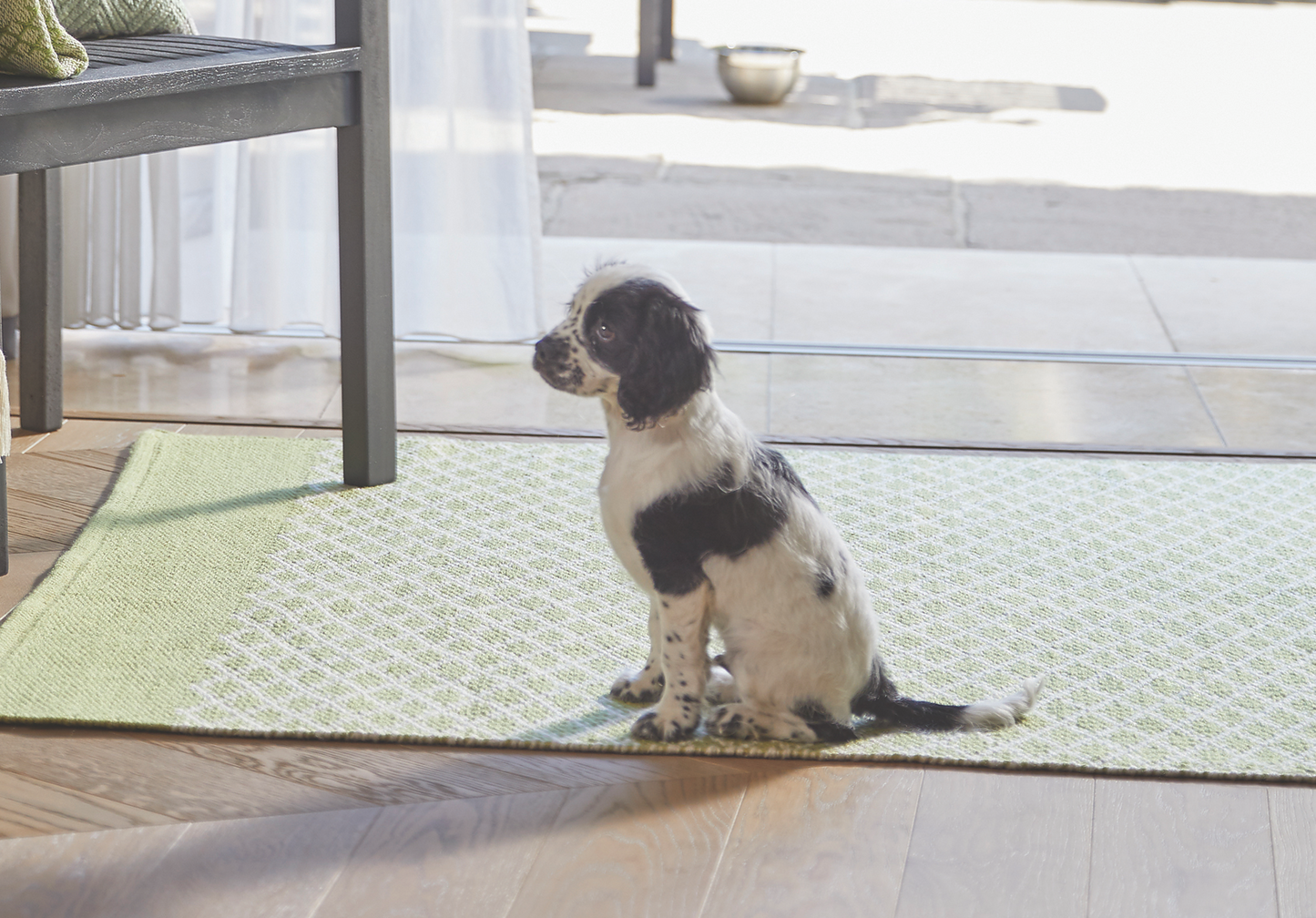 Hug Rug Woven Trellis Green