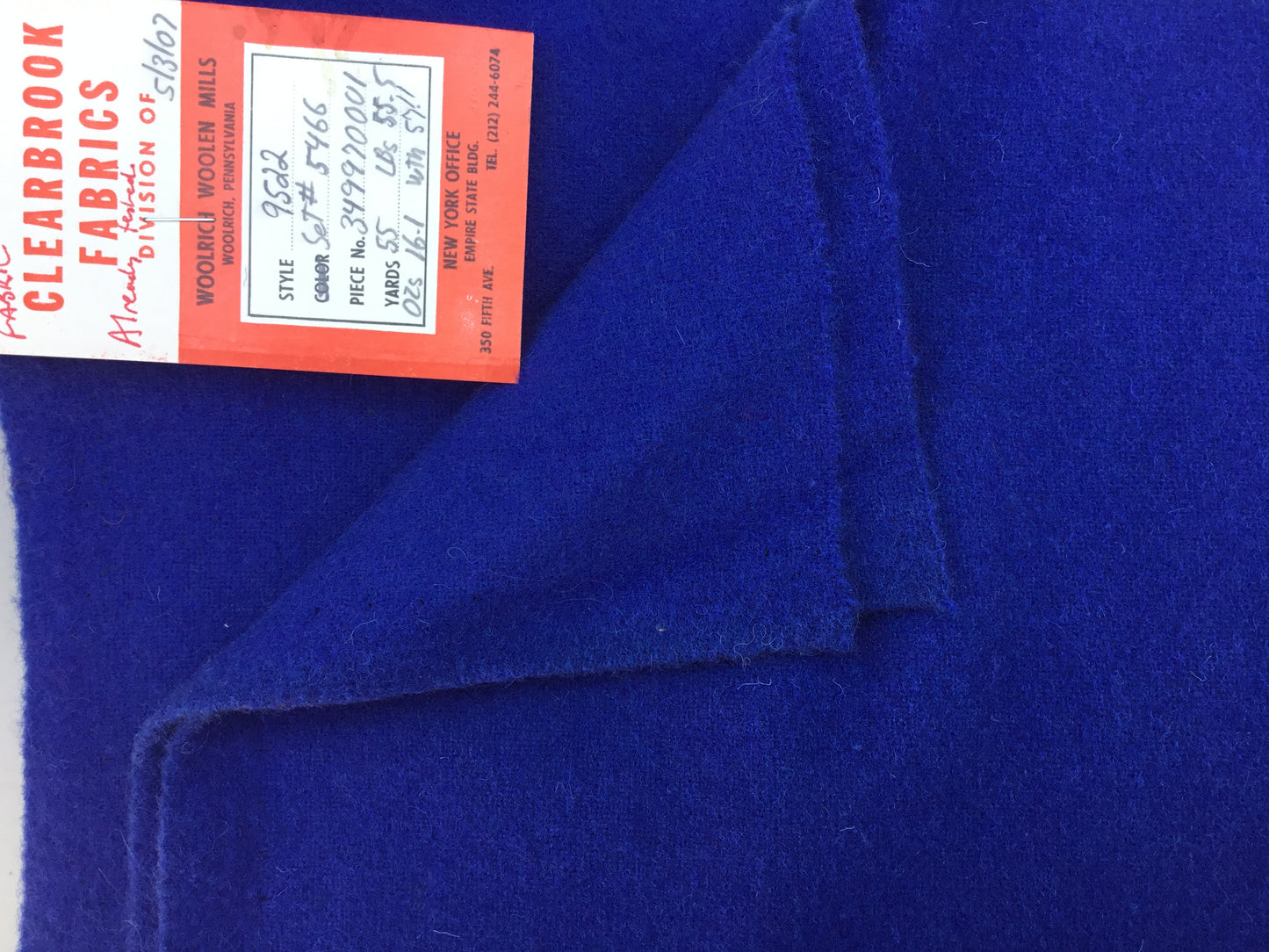 Wool Fabric - Royal Blue