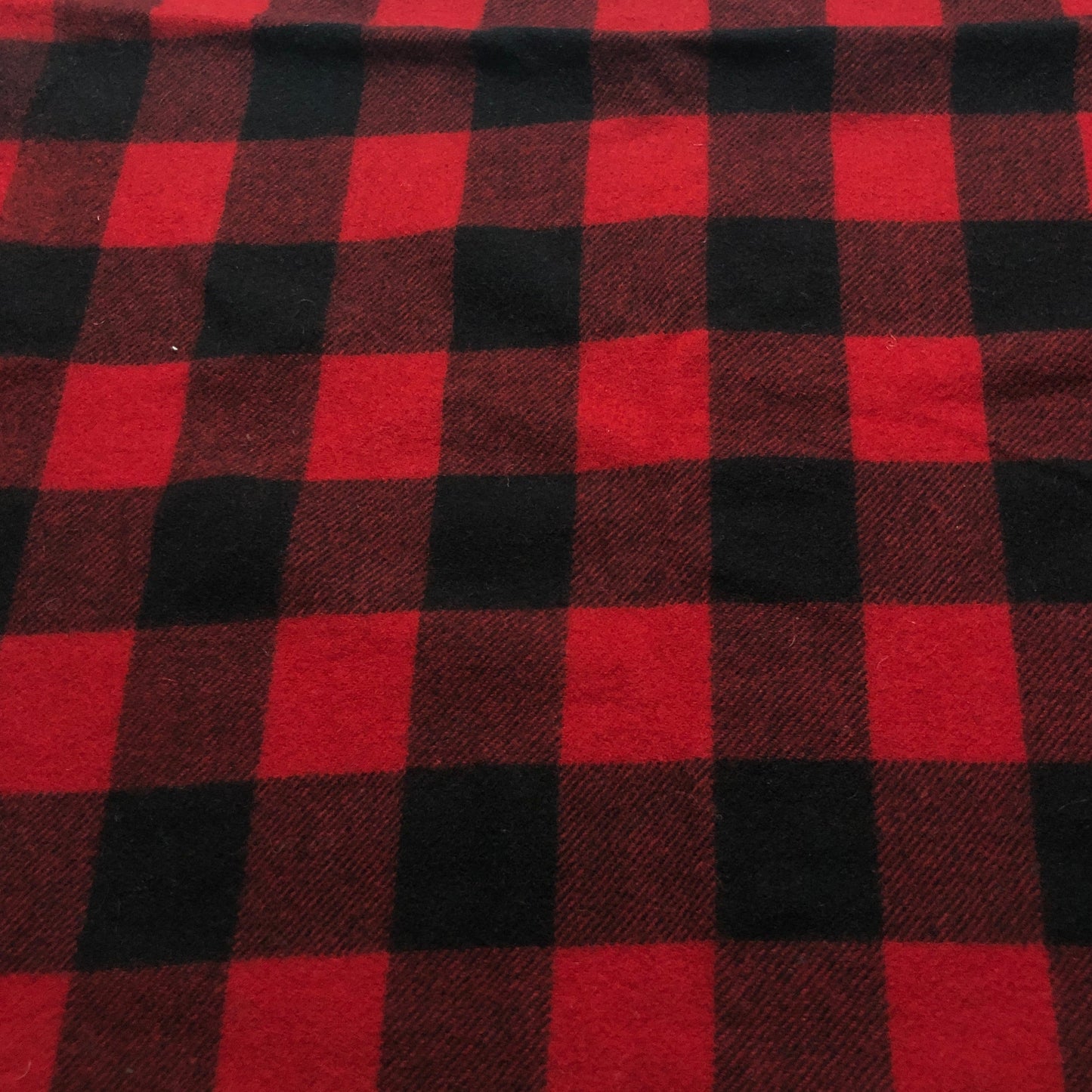 Red Check Wool Fabric