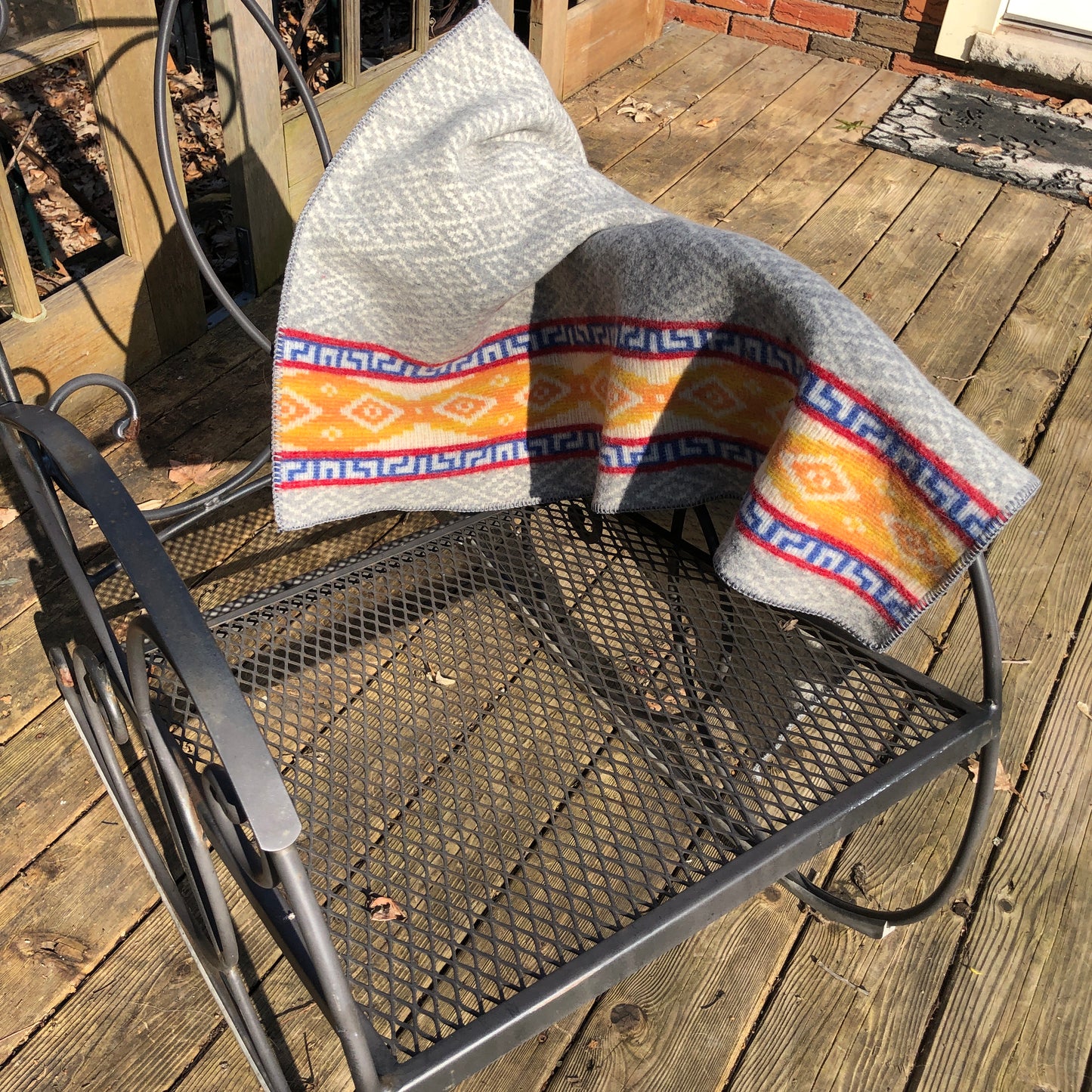 Grey Wool Stroller Throw 30” x 38”
