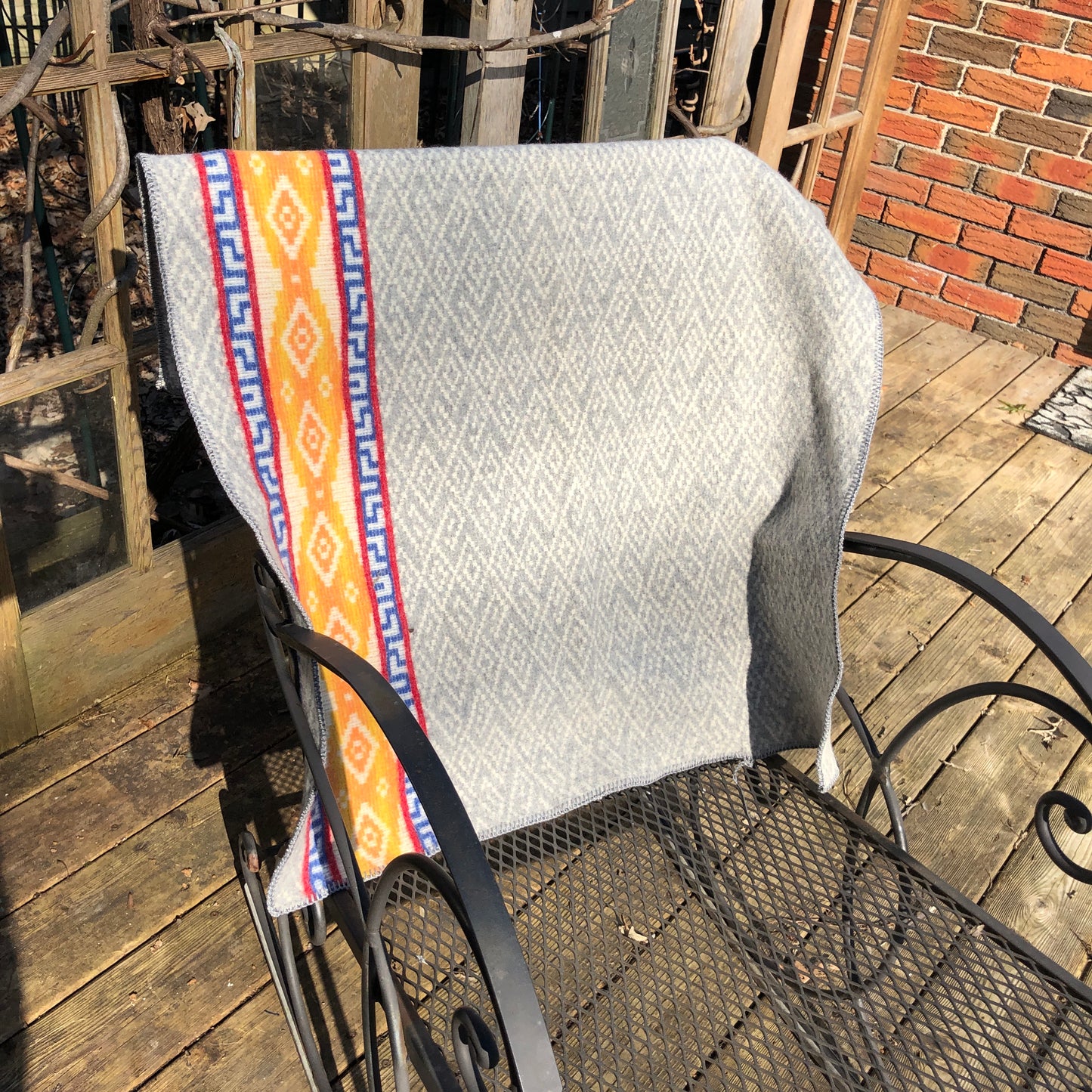 Grey Wool Stroller Throw 30” x 38”