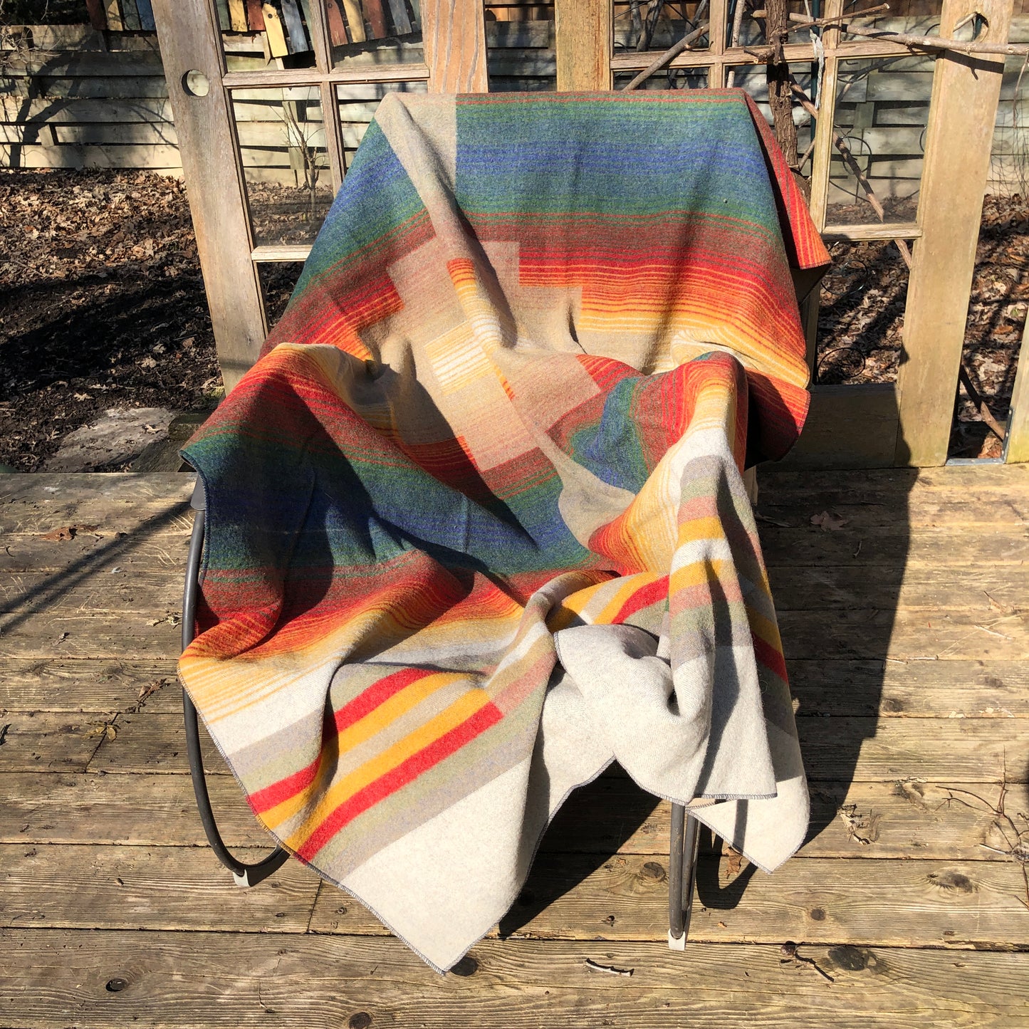 Southwest Cross Wool Blanket 58” x 80”