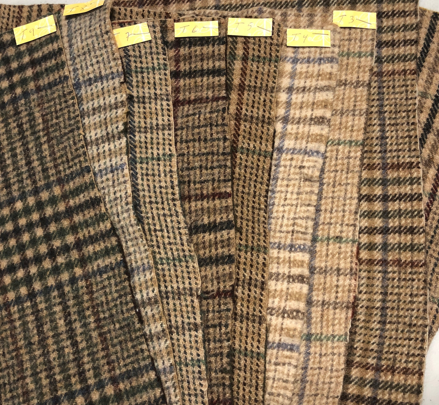Wool Brown Pieces 10 x 18 inches