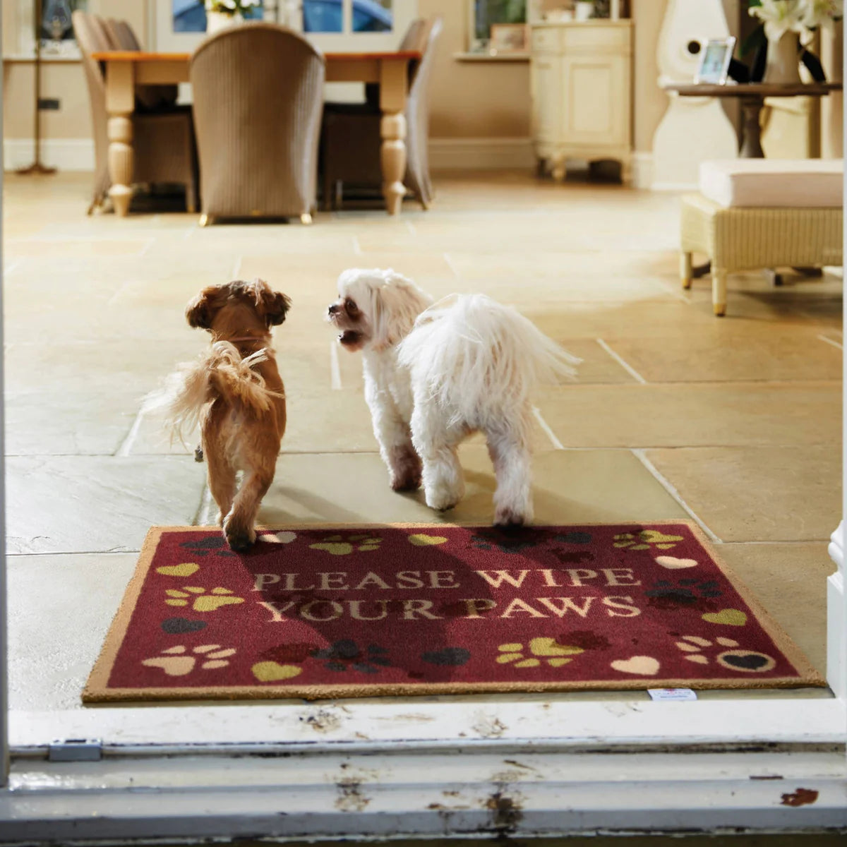 Wipe Your Paws Burgundy