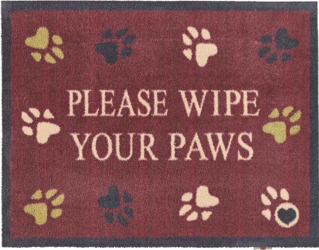 Wipe Your Paws Burgundy