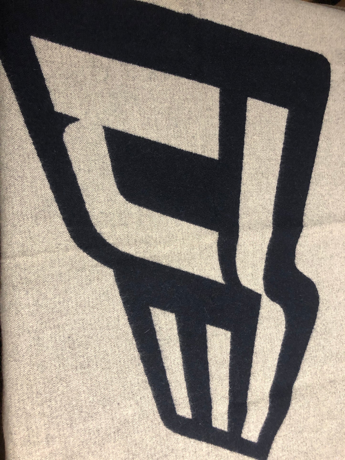 Blue Logo - Wool Throw 45” x 56”