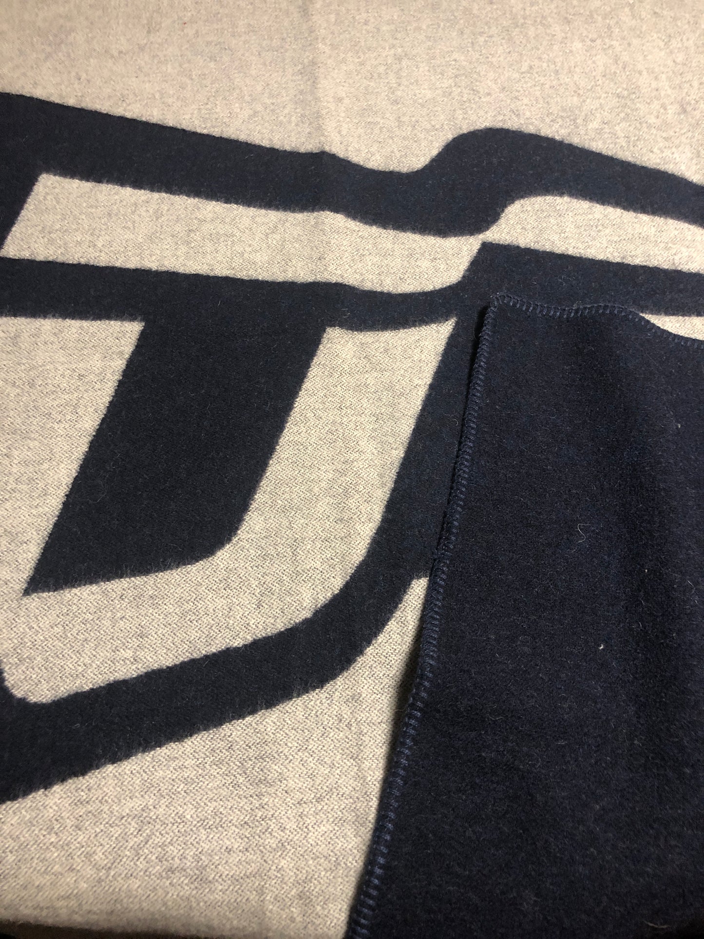 Blue Logo - Wool Throw 45” x 56”