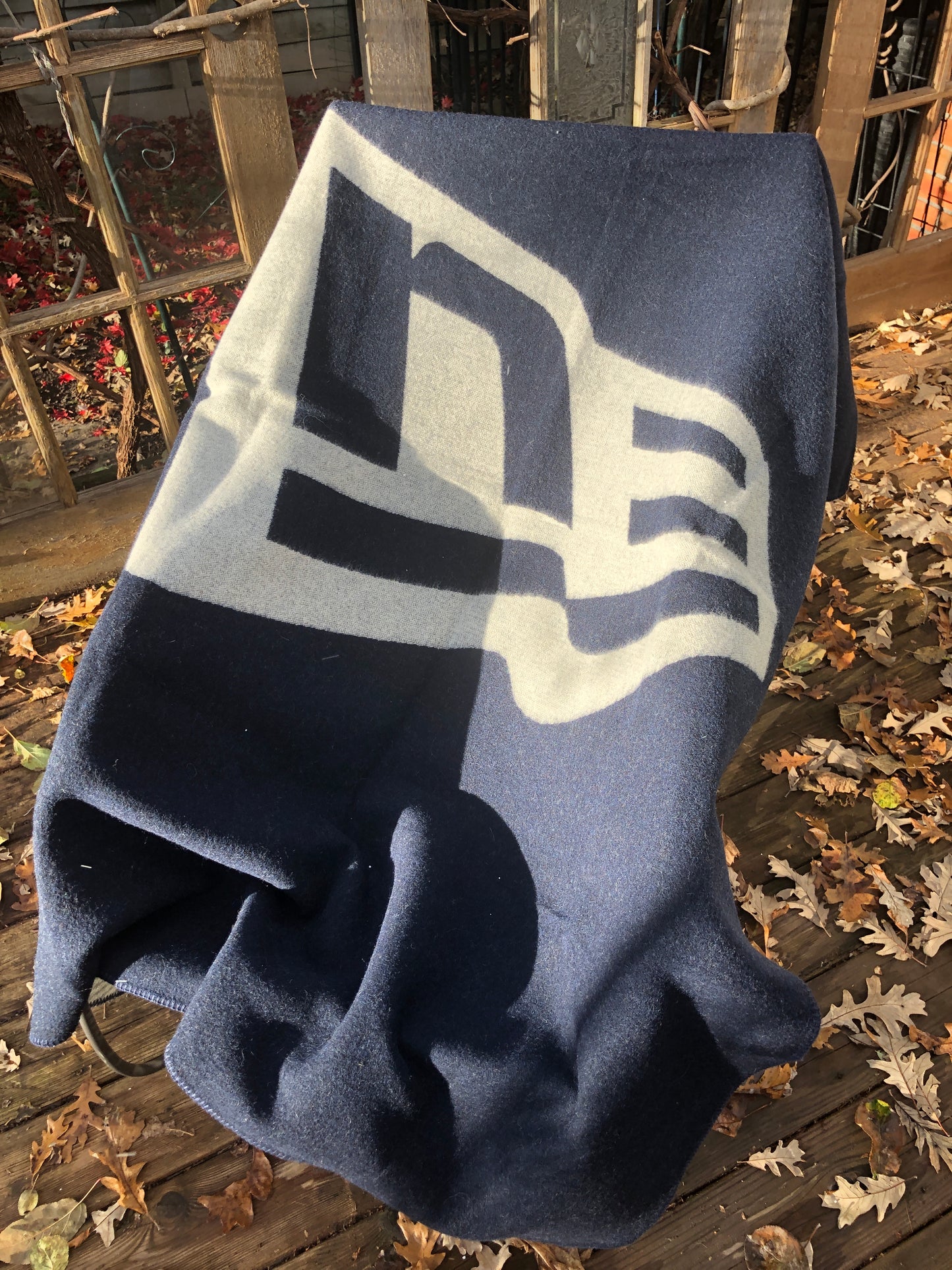 Blue Logo - Wool Throw 45” x 56”