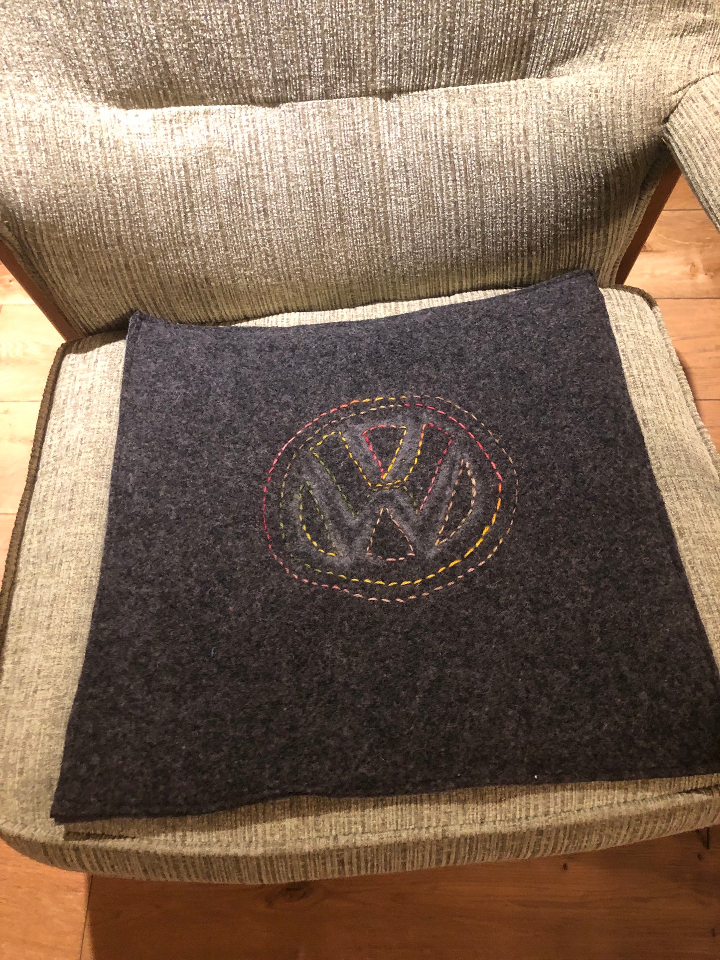 Handmade VW Wool Chair Pad