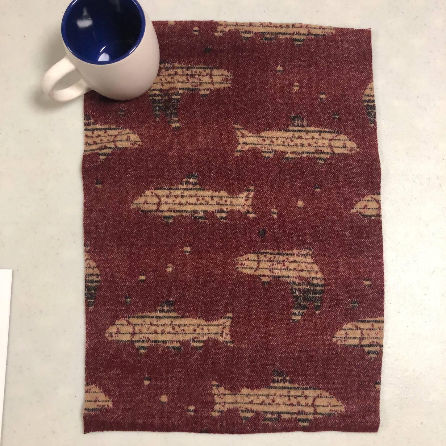 Fish Pattern Wool Fabric
