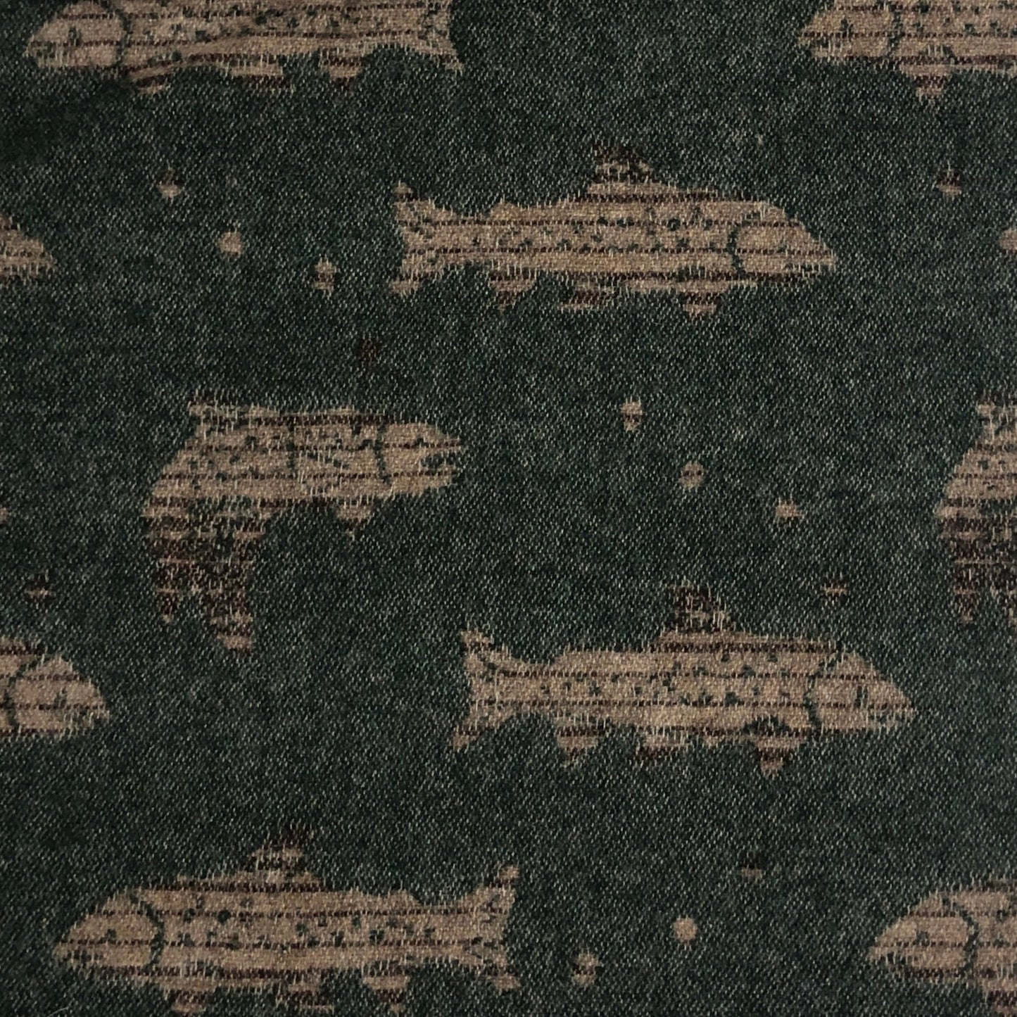 Fish Pattern Wool Fabric