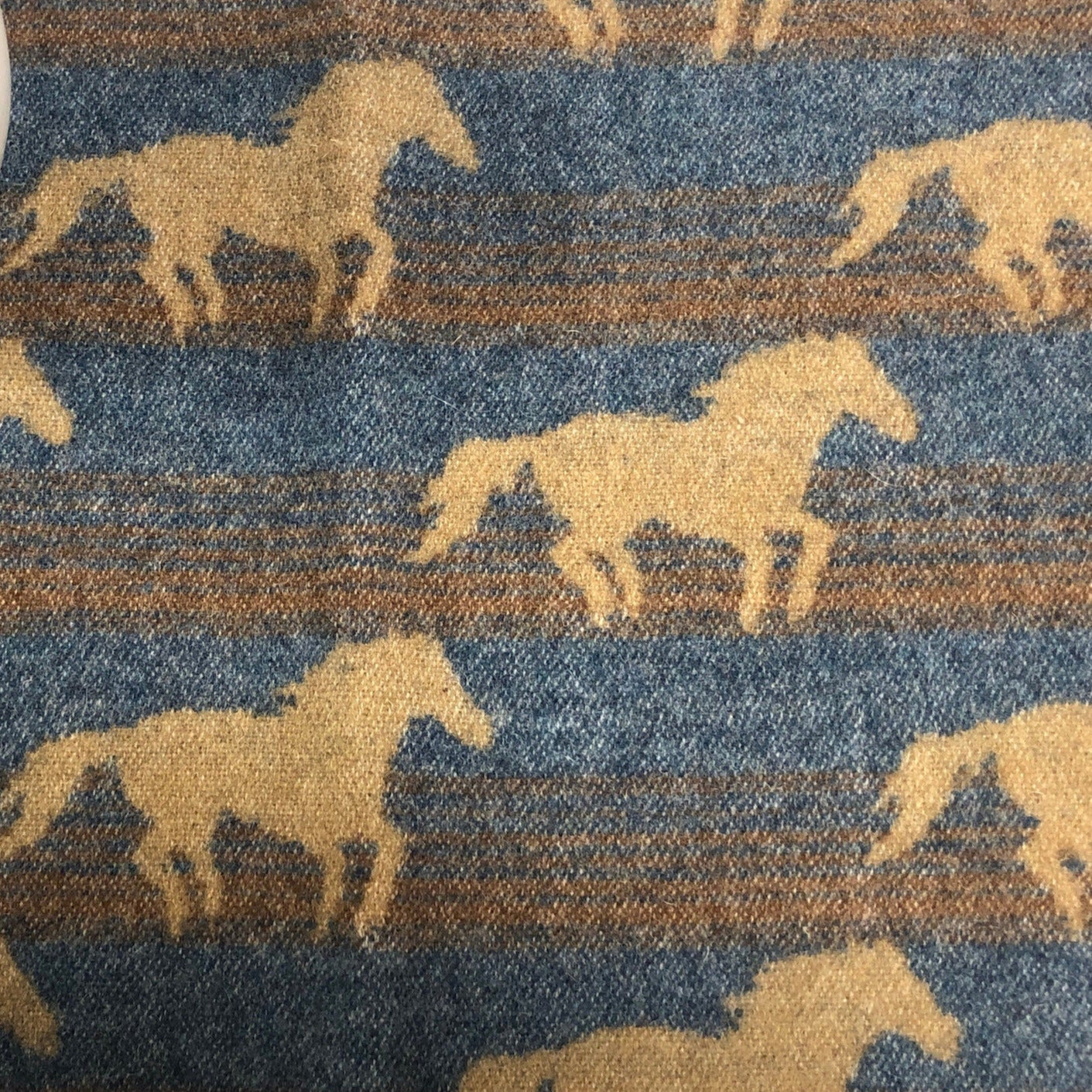Horse Pattern Wool Fabric