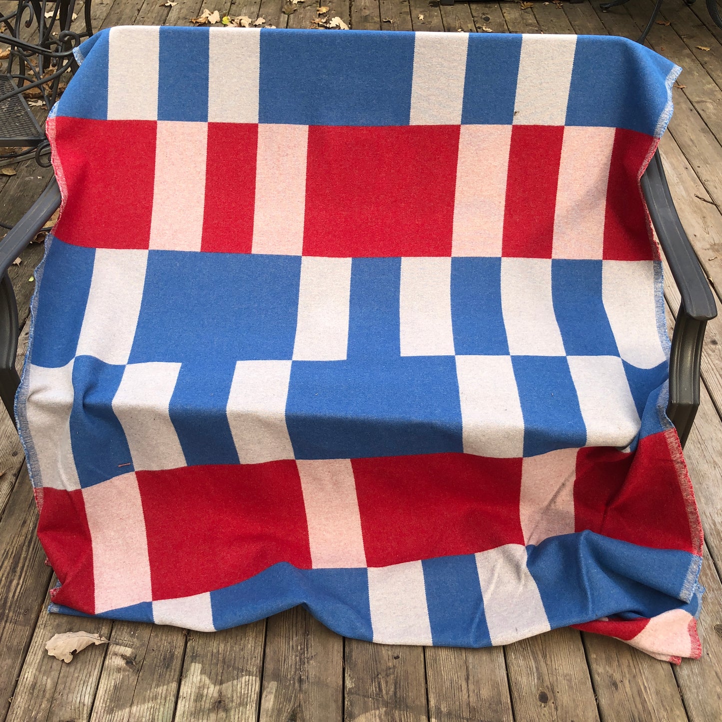 Wool Fabric - Red/Blue/White