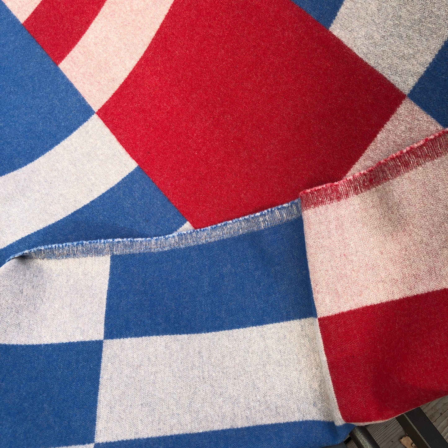 Wool Fabric - Red/Blue/White