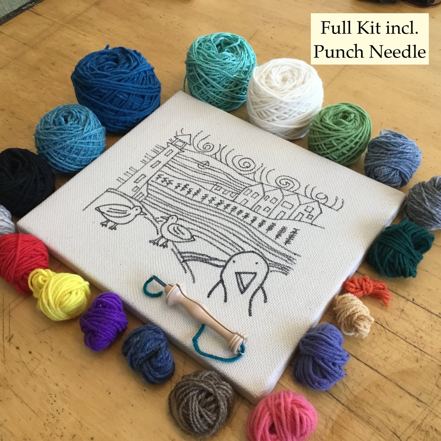 Punch Needle Kit - Clothesline Village