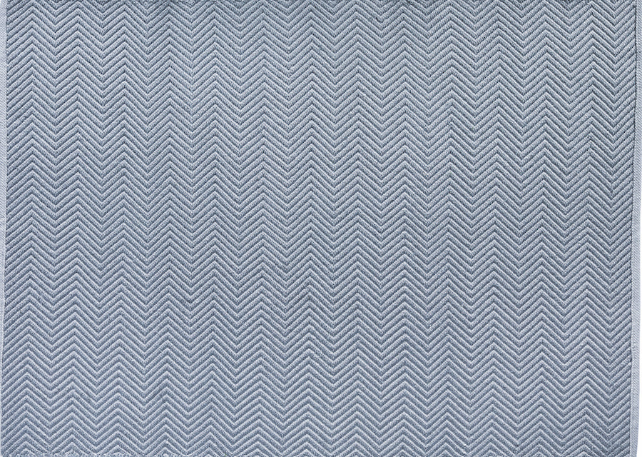 Hug Rug Woven Herringbone Denim Blue