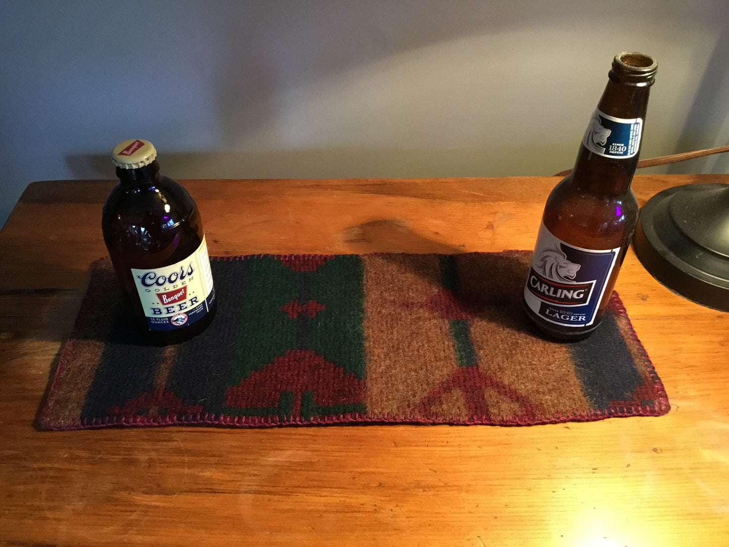 Burgundy Trimmed Table Runner 7.5" x 18"