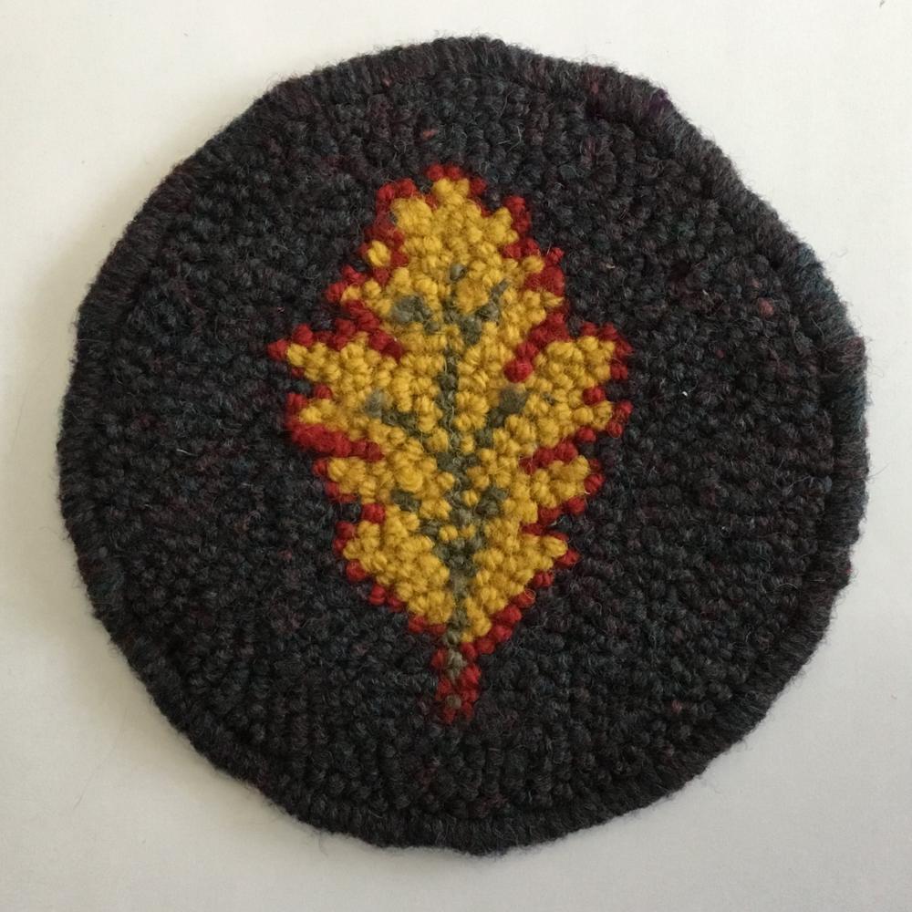 Oak Leaf Mug Rug - Oxford Punch Needle Kit