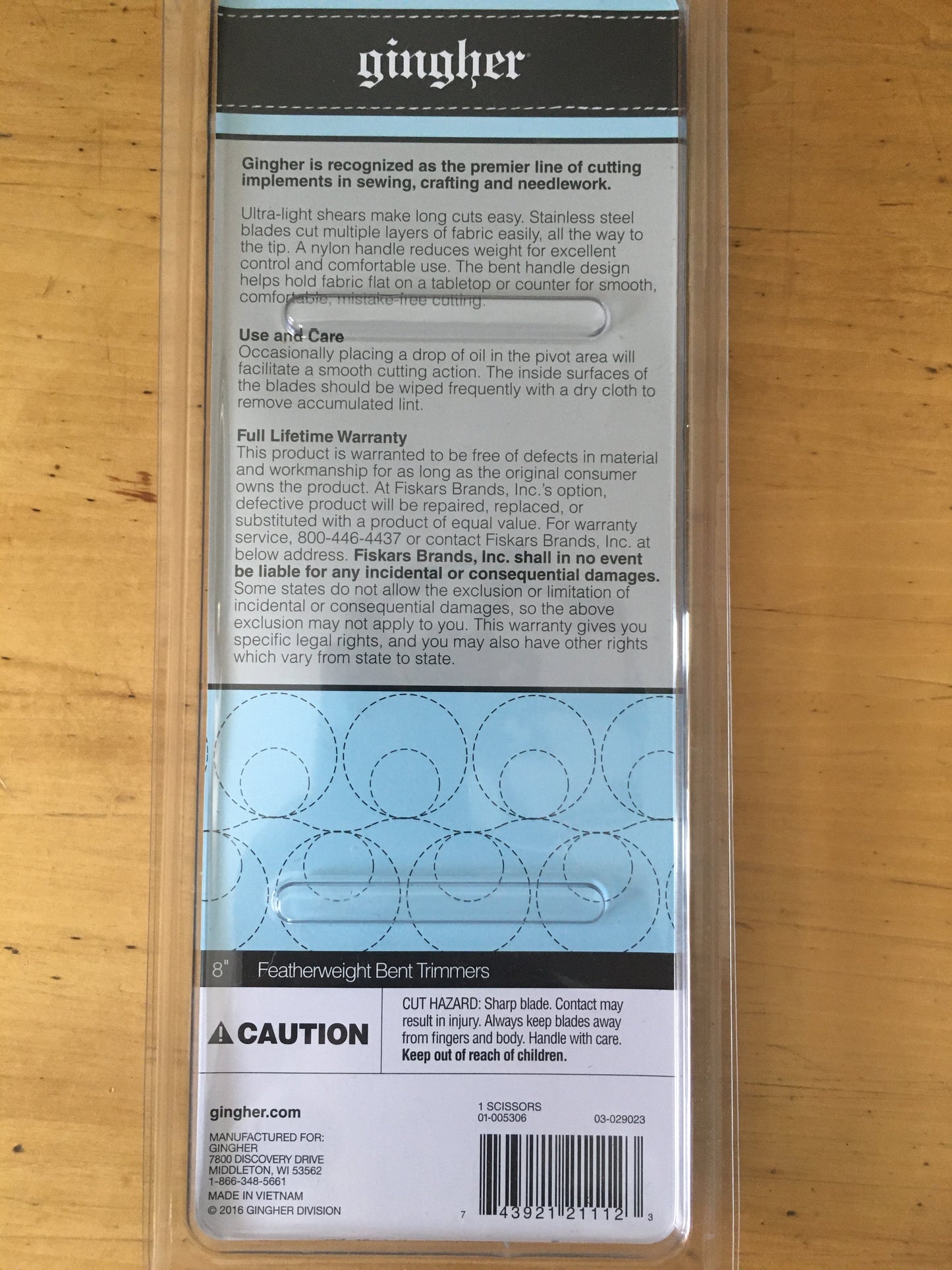 Gingher Large Bent Trimmers - Scissors - 8"