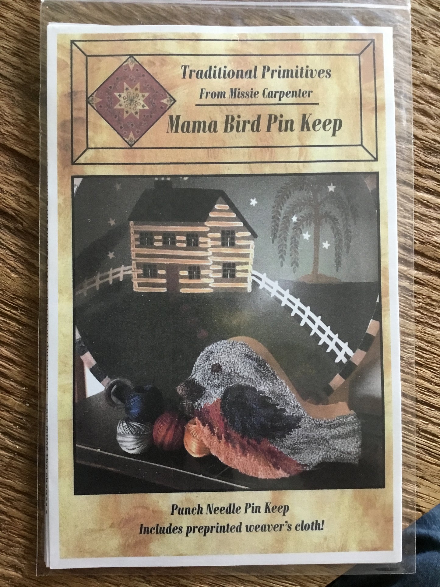 Punch Needle Embroidery - "Mama Bird Pin Keep" Pattern