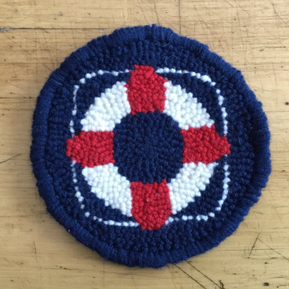 Life Preserver Mug Rug - Oxford Punch Needle Kit