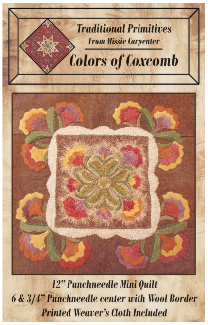 Punch Needle Embroidery - "Colors of Coxcomb" Pattern