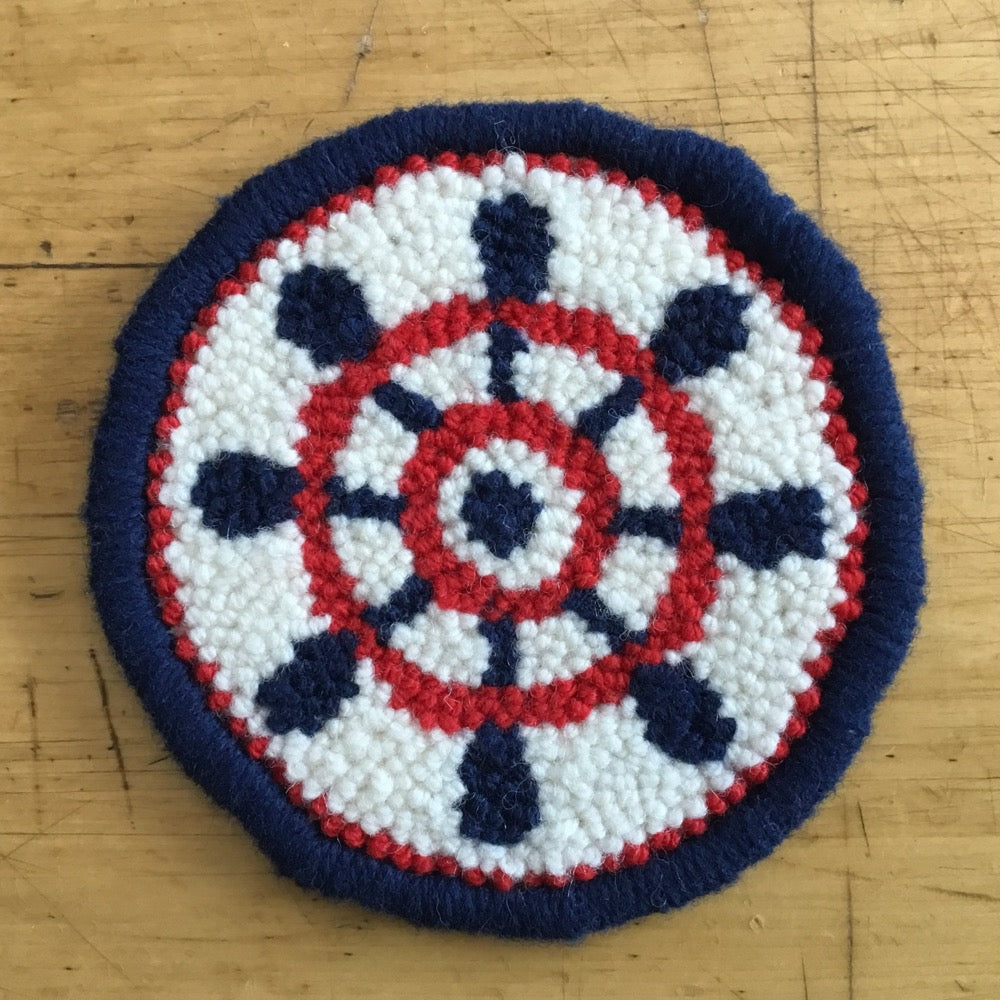 Ships Wheel Mug Rug - Oxford Punch Needle Kit