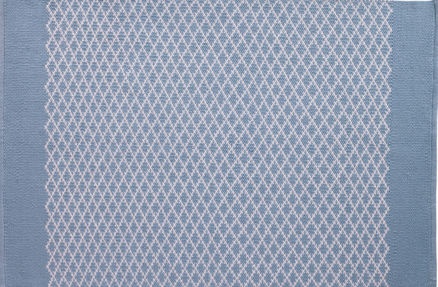 Hug Rug Woven Trellis Denim Blue