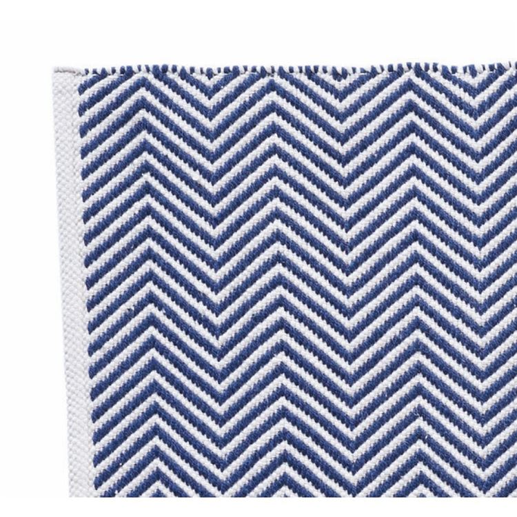 Hug Rug Woven Herringbone Navy