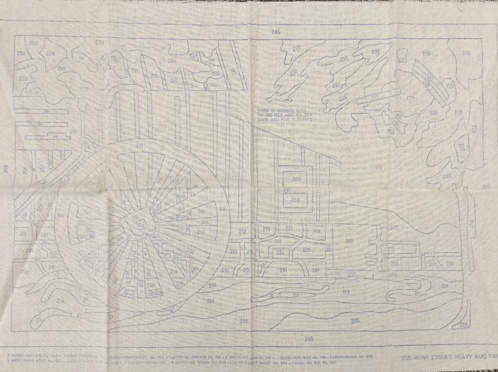Water Wheel - Rug Hooking Pattern
