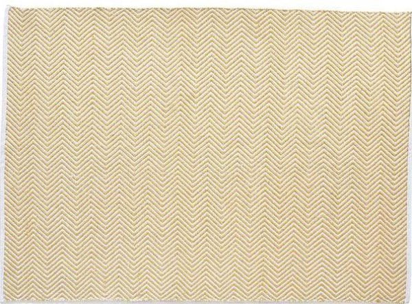 Hug Rug Woven Herringbone Gold