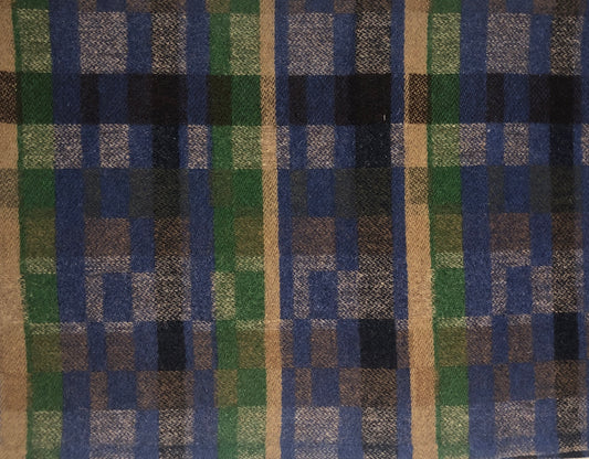 Wool Fabric - Blue Brick Pattern 59" x 52"