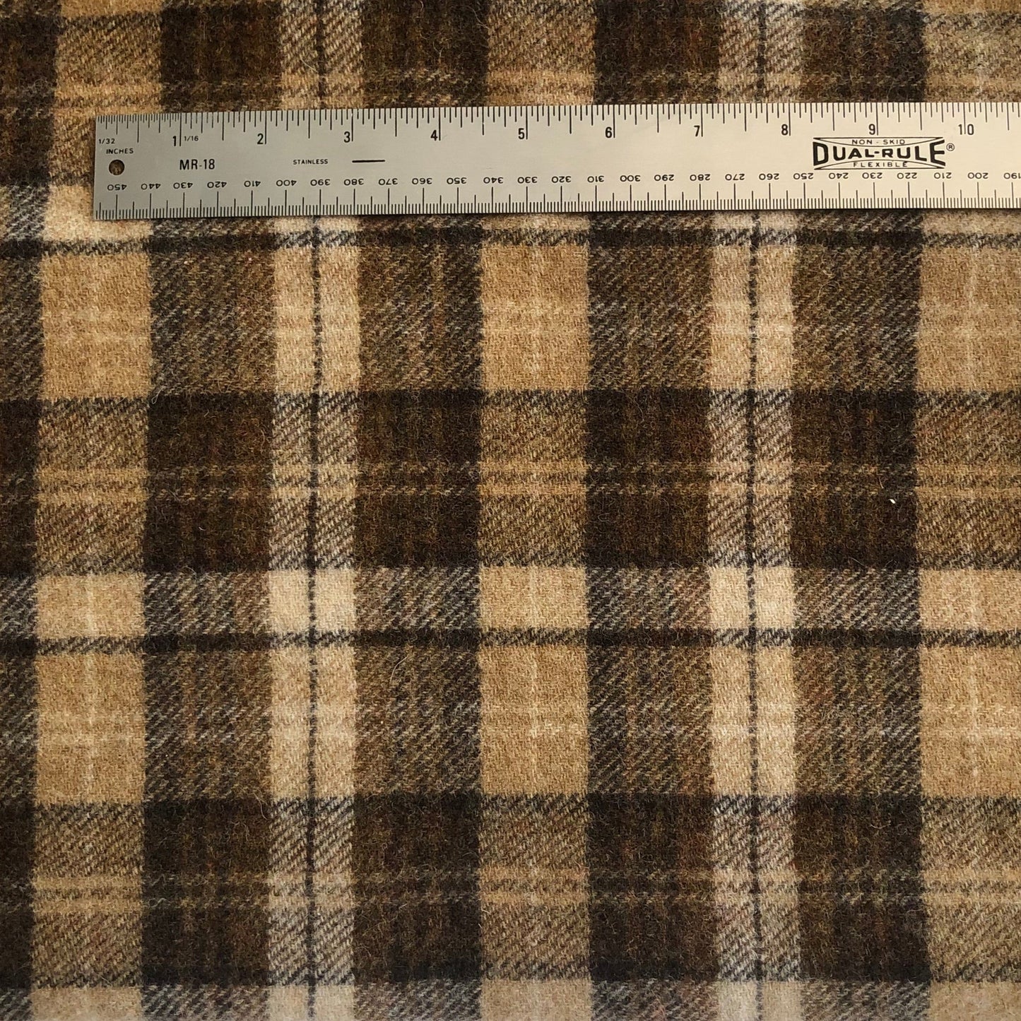 Wool Fabric - Brown Tartan Pieces
