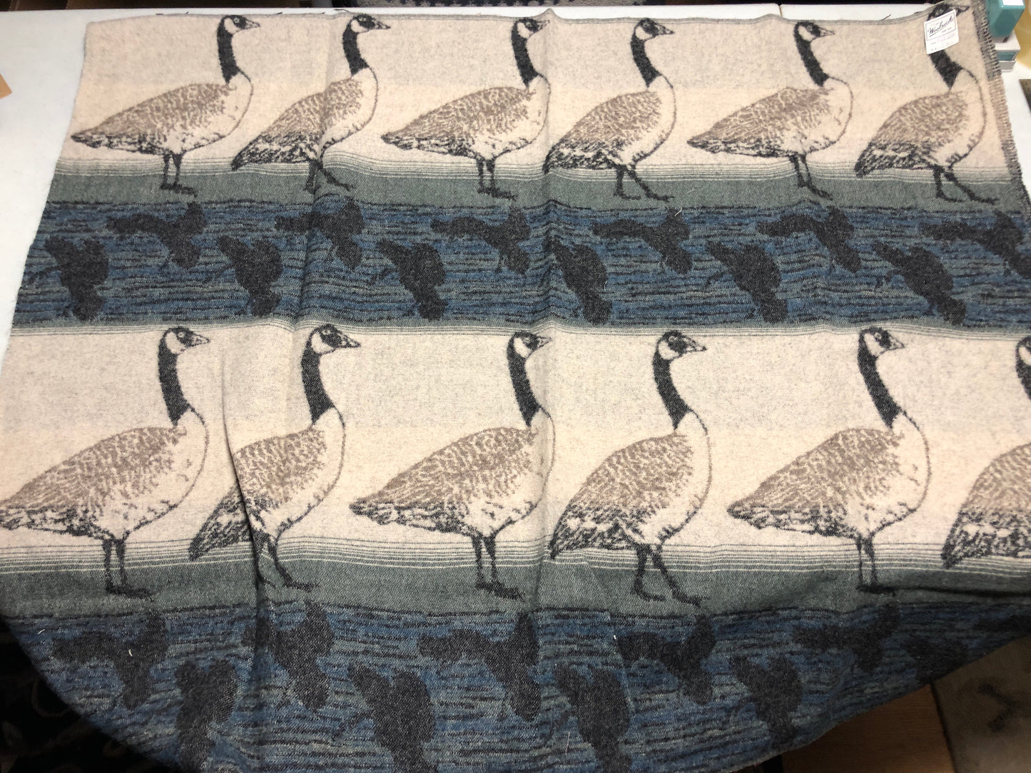 Wool Fabric - Geese Pattern