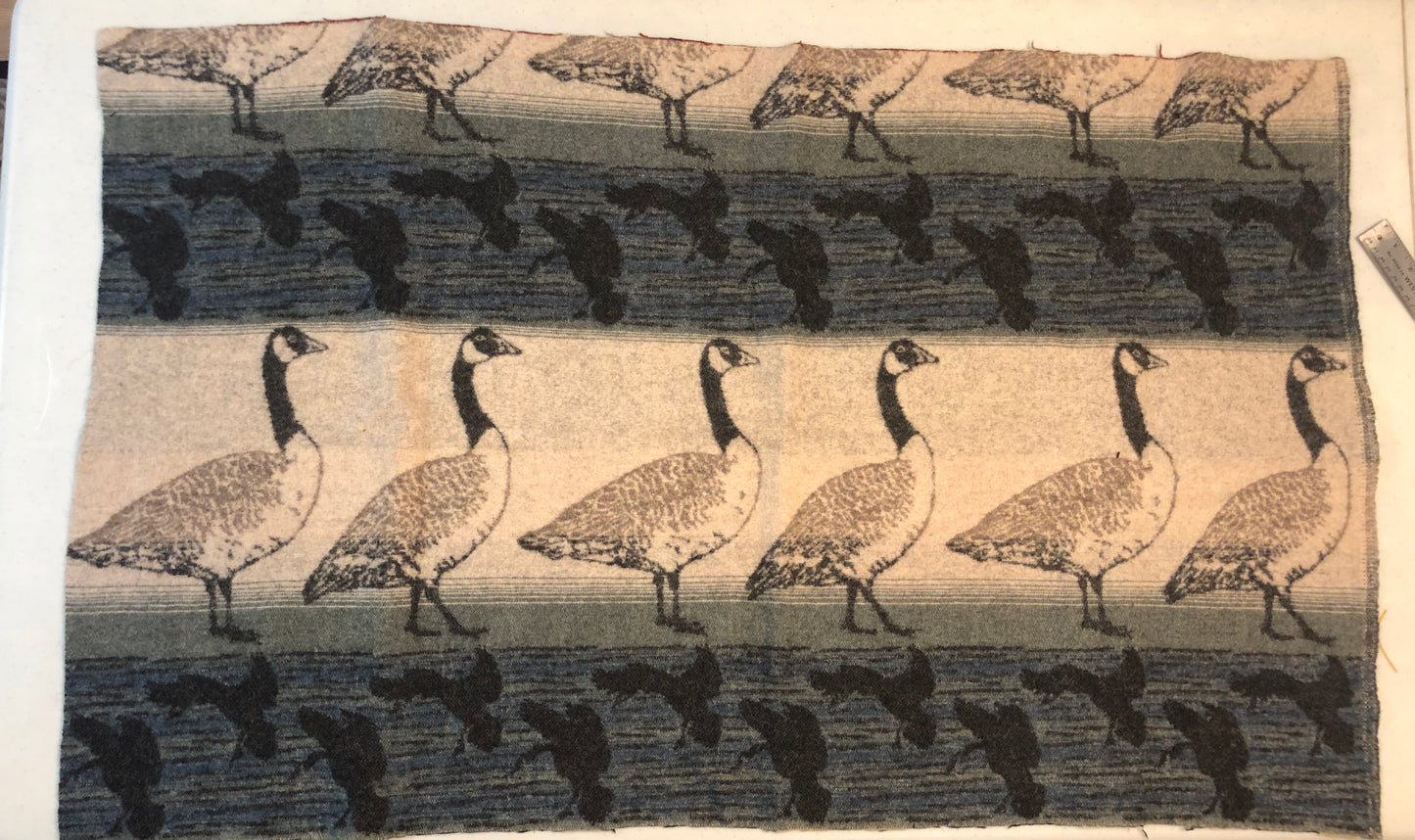 Wool Fabric - Geese Pattern