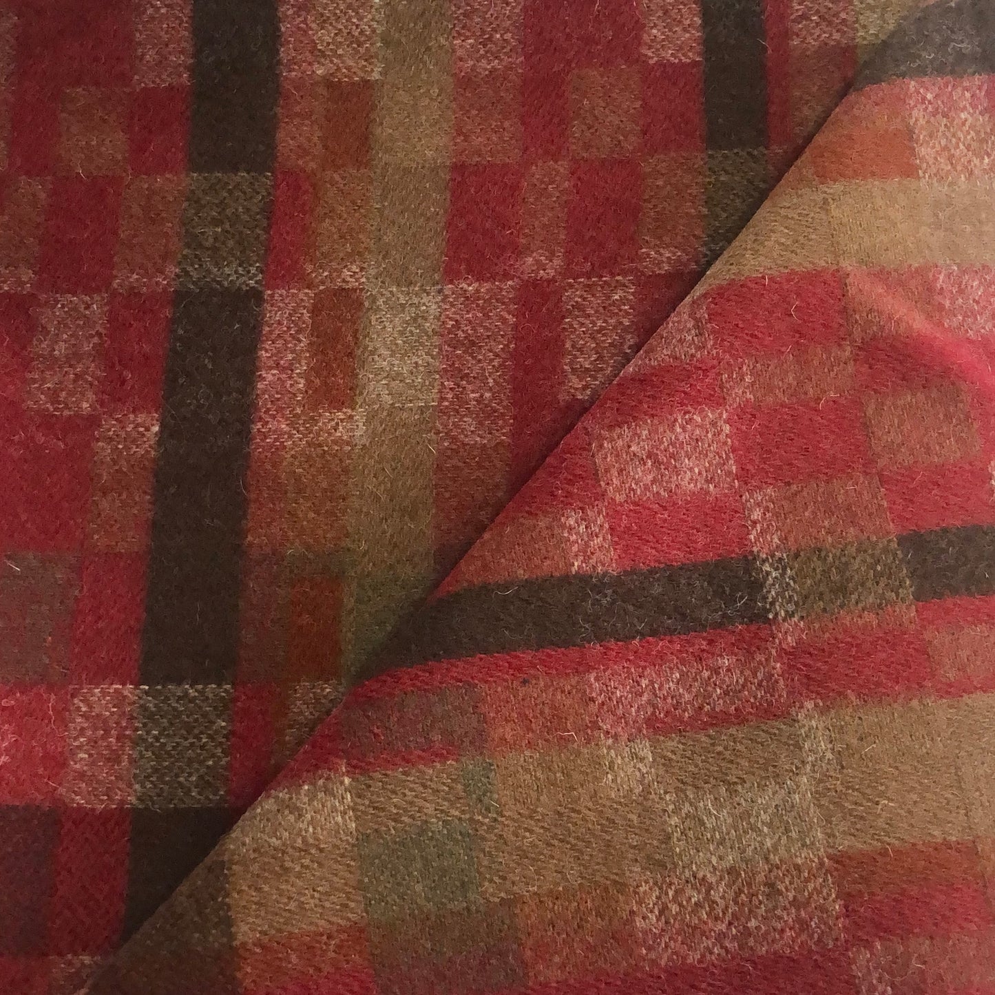 Wool Fabric - Red Brick Pattern 60" x 50"