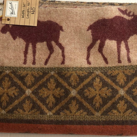 Wool Fabric - Moose Pattern 60" x 46"