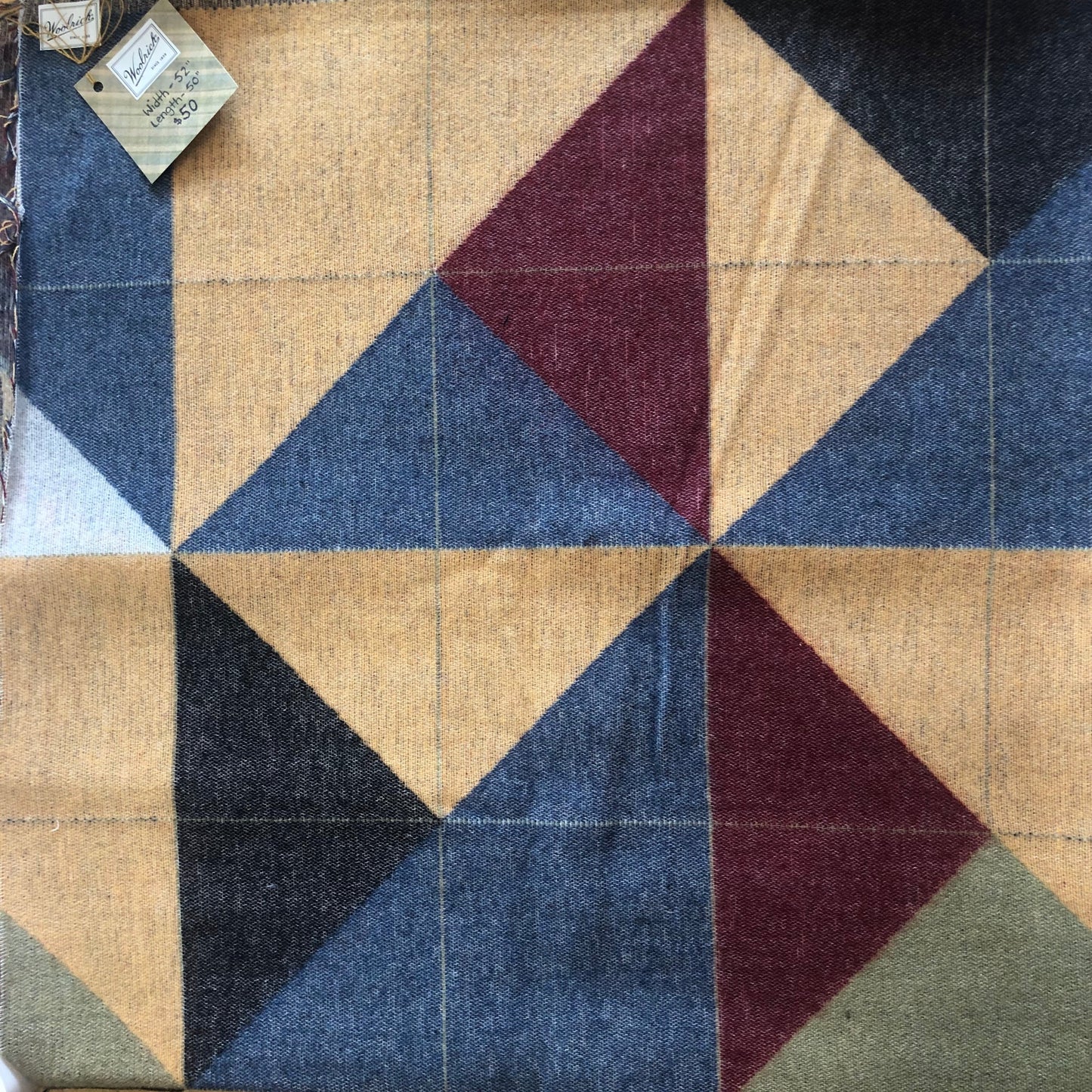 Wool Fabric - Geometric Pattern 52" x 50"