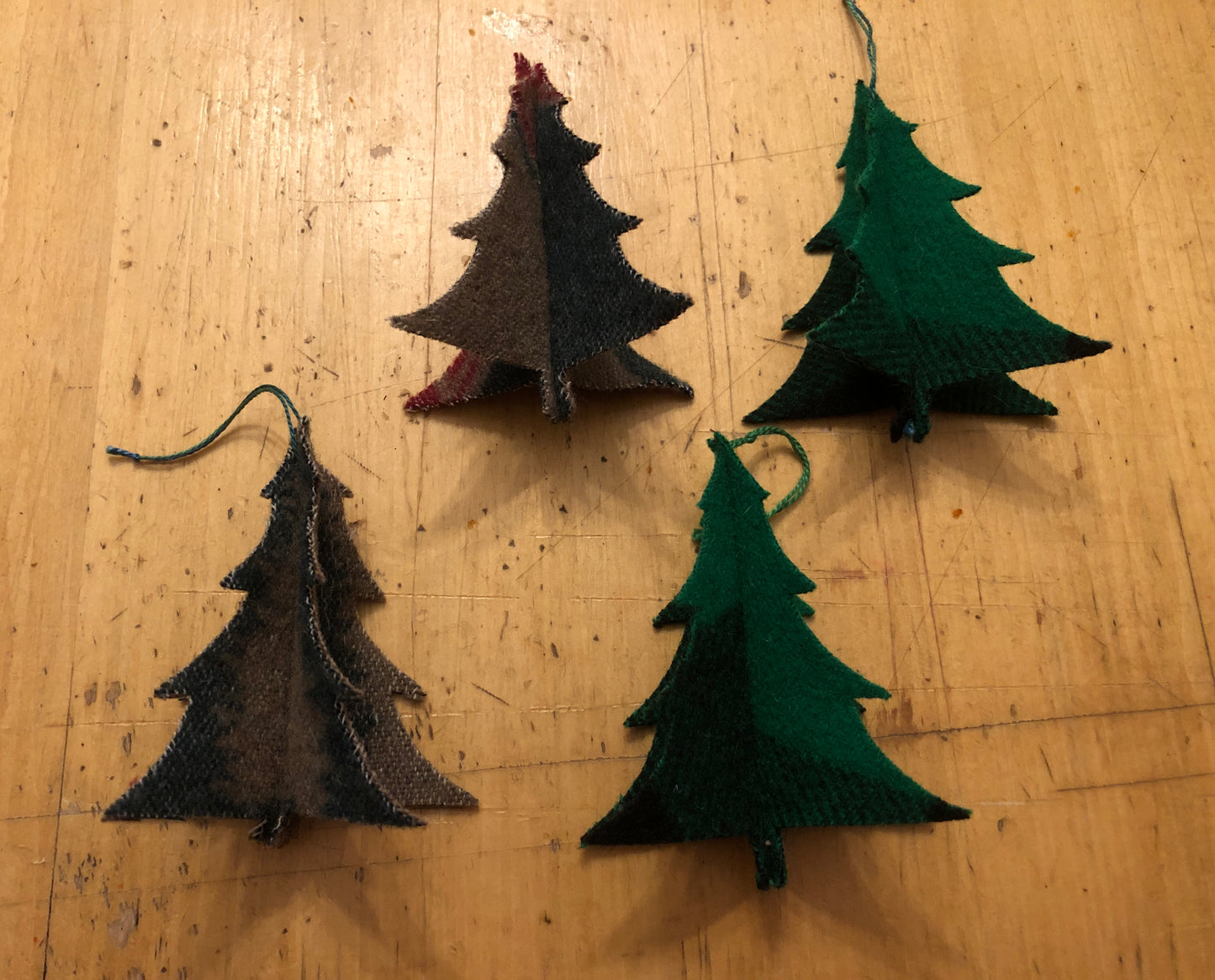 Wool Trees Christmas Decorations