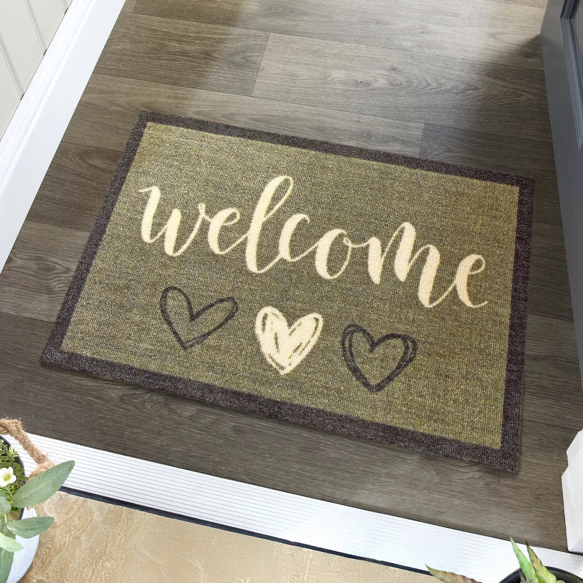 My Mat - Welcome Hearts Sage