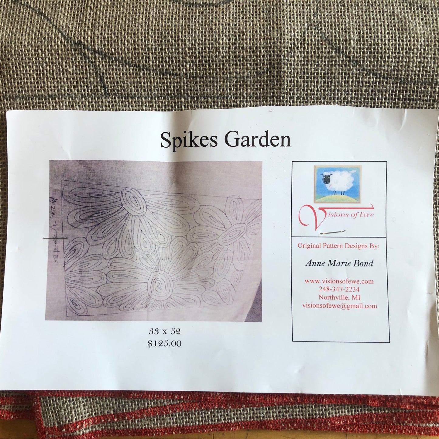 Spikes Garden - Rug Hooking Pattern