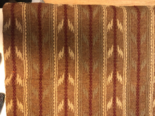 Brown Arrow Wool Fabric 38 x 62 inches