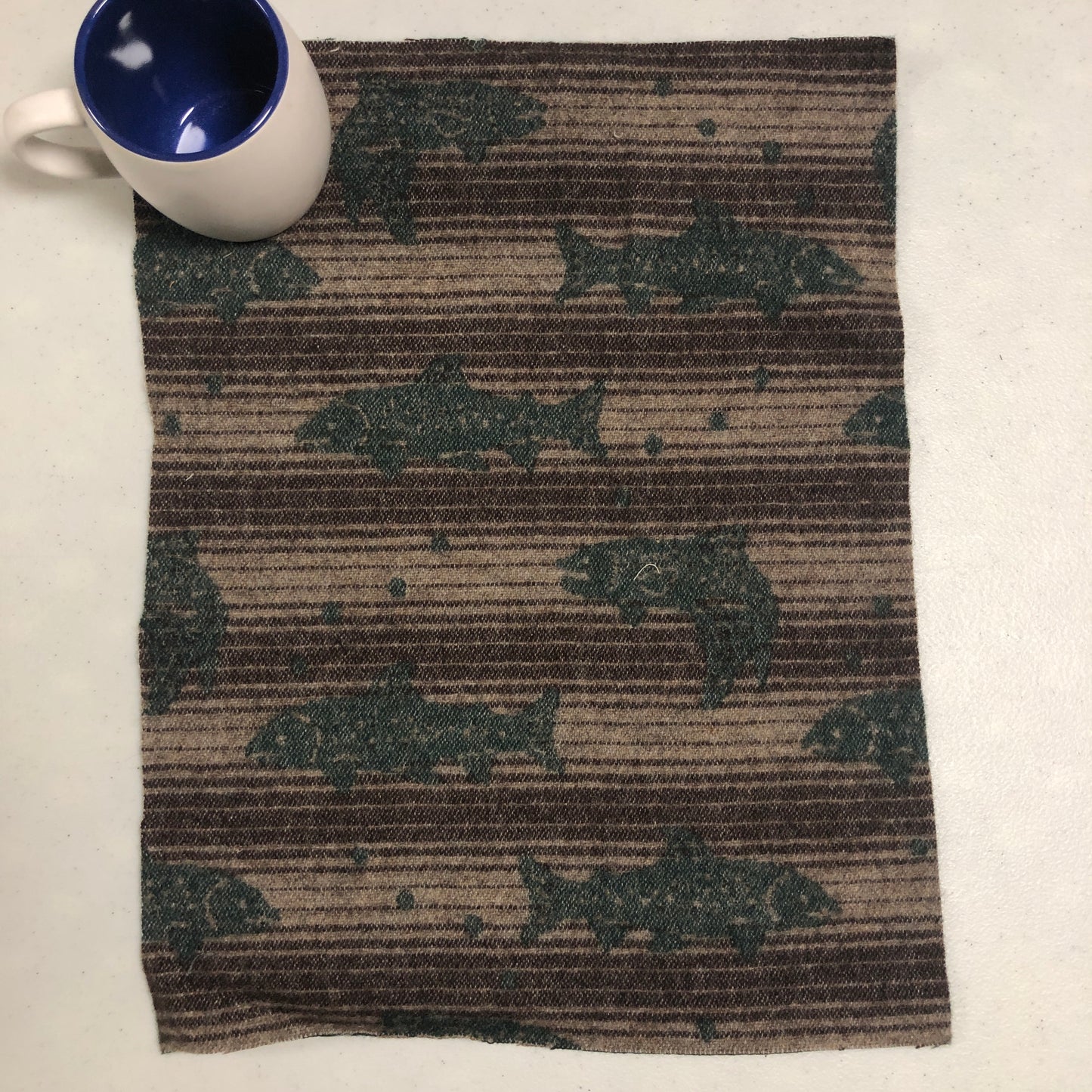 Fish Pattern Wool Fabric
