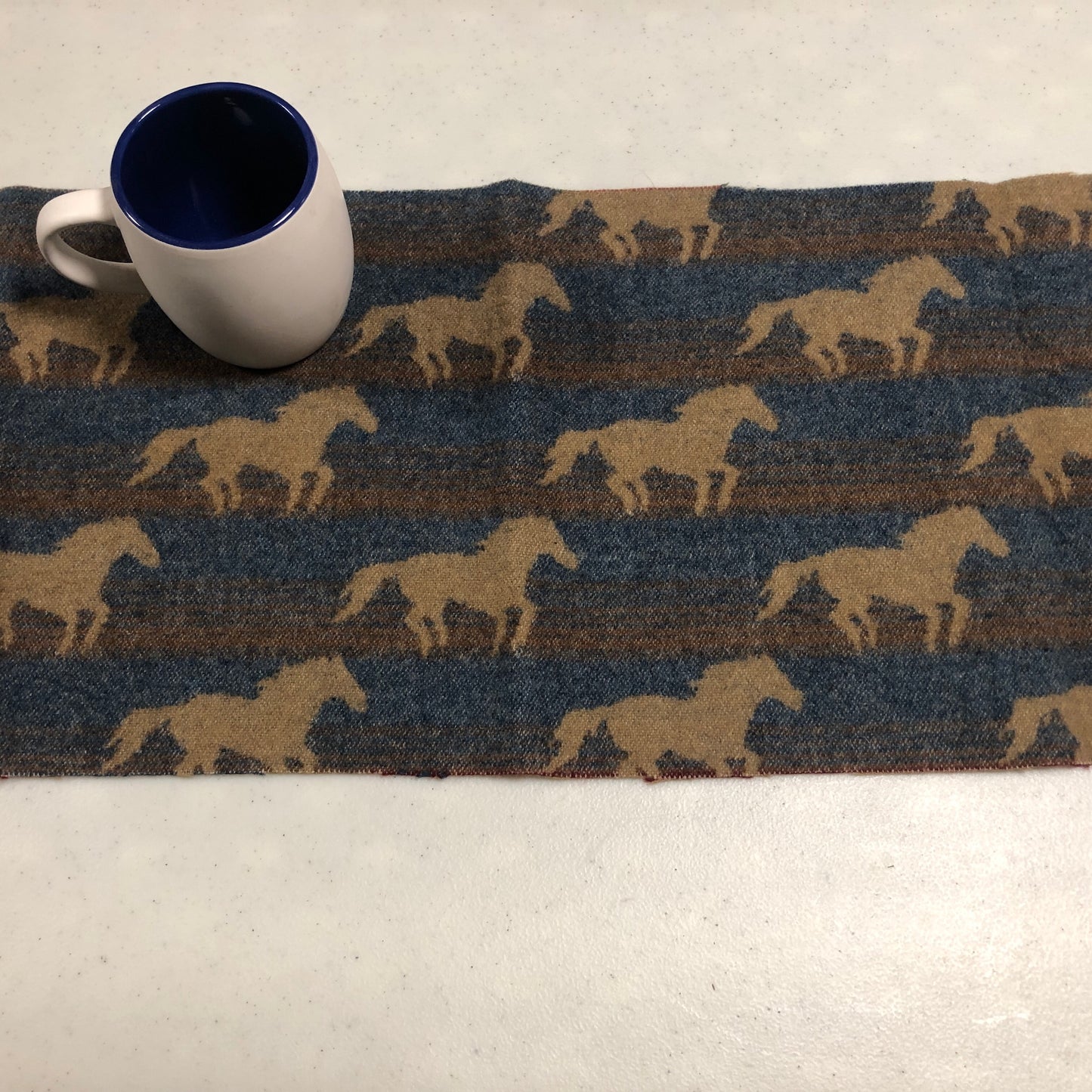 Horse Pattern Wool Fabric