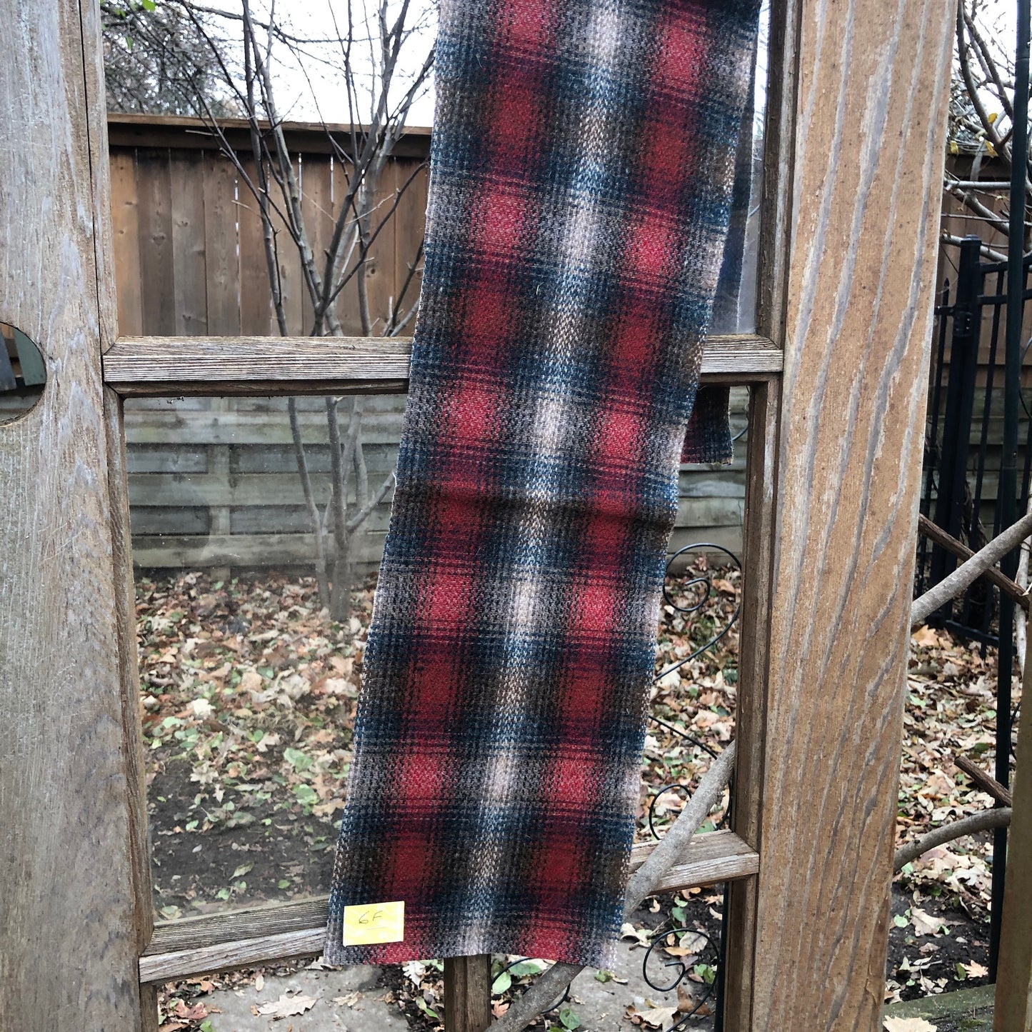 Wool Plaid Pieces 7.5 x 44 inches
