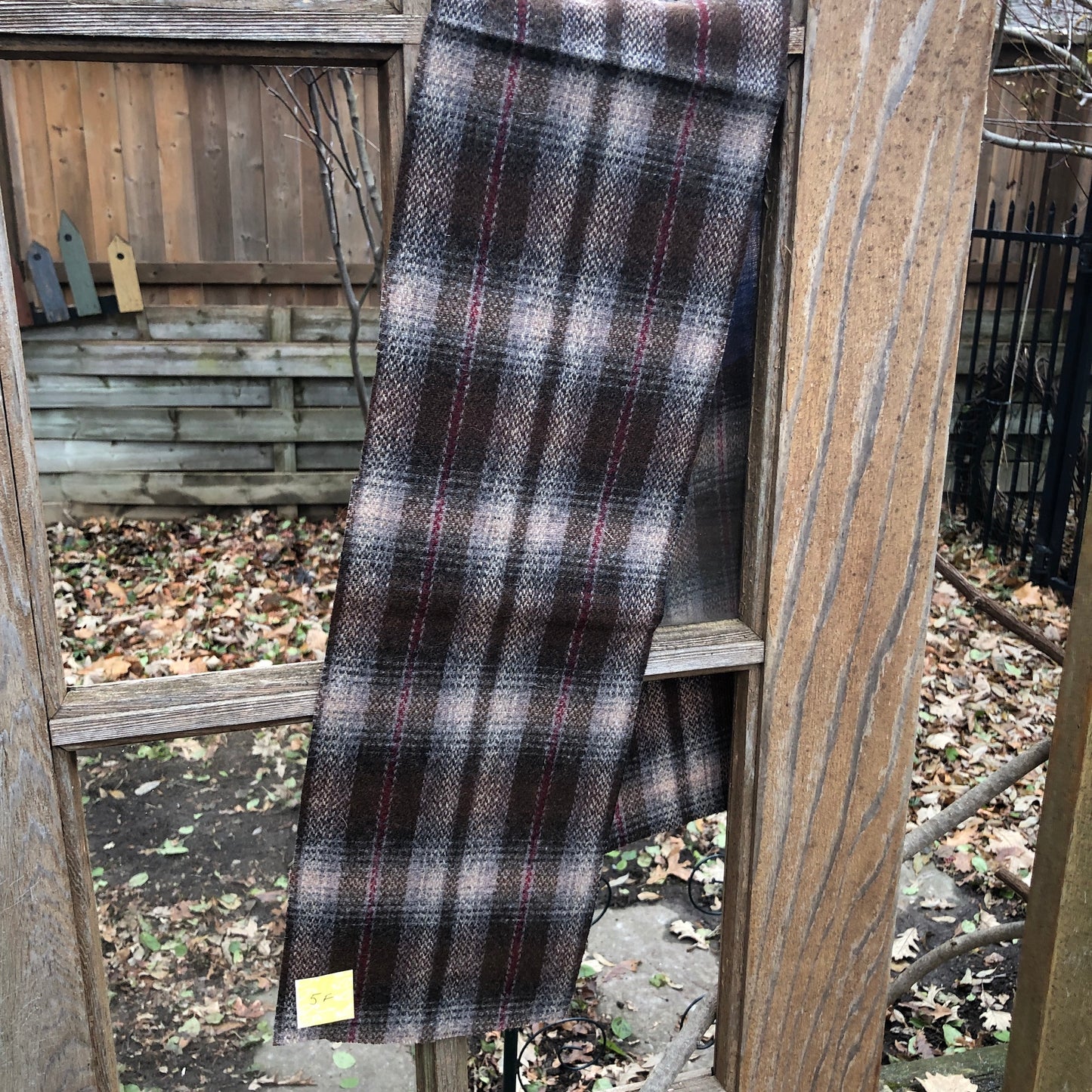 Wool Plaid Pieces 7.5 x 44 inches