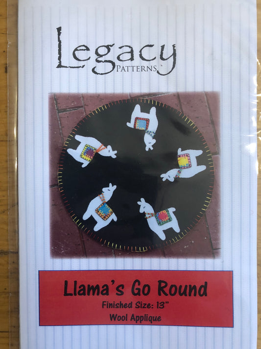 Applique Pattern - Llama's Go Round