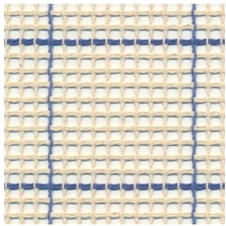 Premium Zweigart Blue Grid Rug Canvas