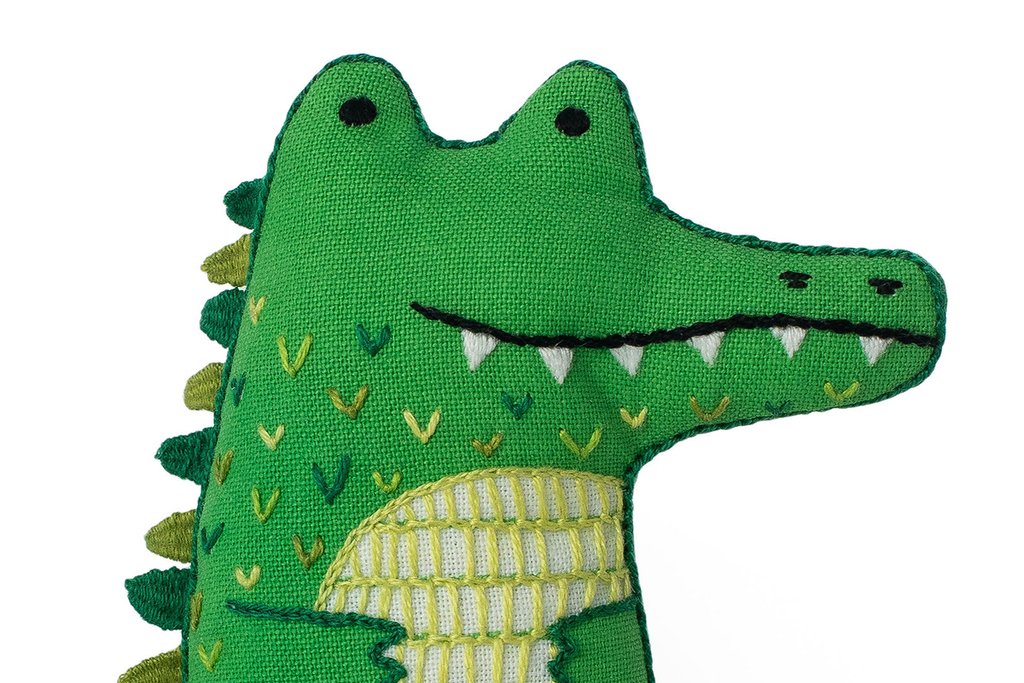 Alligator Embroidery Doll Kit - Level 2